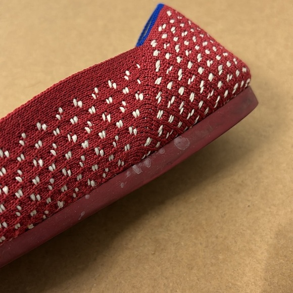 Rothy’s Red Apple Honeycomb Pointed Toe Ballet Flats Size 7 - Picture 7 of 7